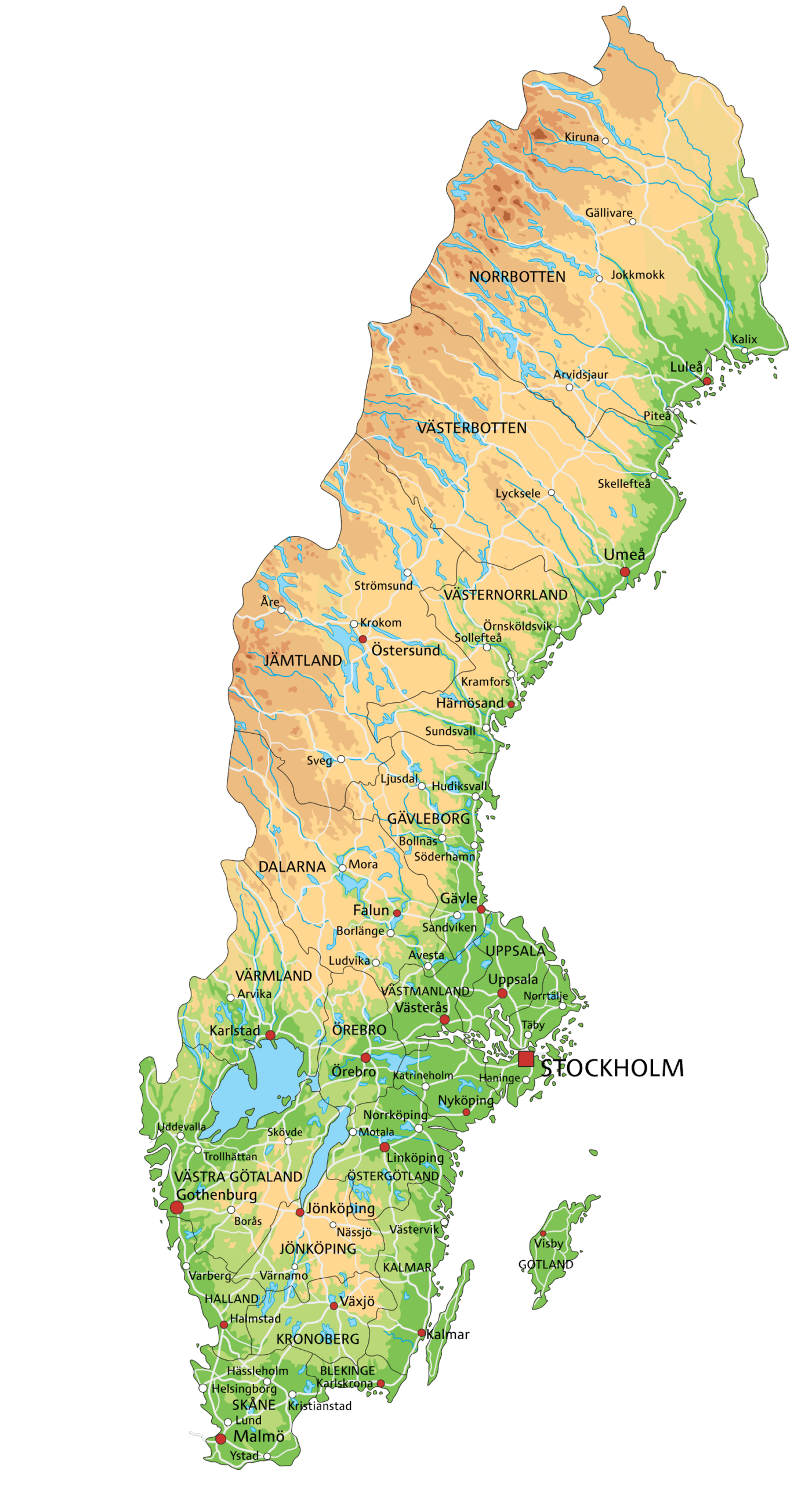 Sverige Karta Liten